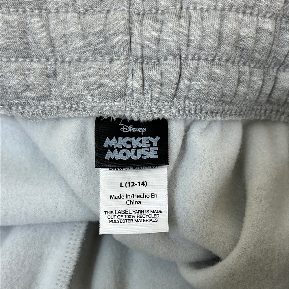 Disney Mickey Mouse Gray Joggers Size Large (12-14) - Picture 9 of 11
